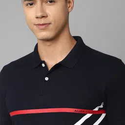 Allen Solly Men Solid Short Sleeves Polo Collar T-shirt image 4