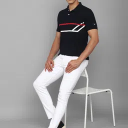 Allen Solly Men Solid Short Sleeves Polo Collar T-shirt image 2