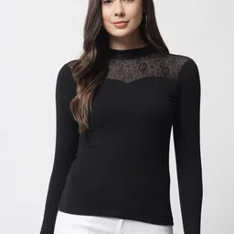 Popwings High Neck Long Sleeves Top-image-26