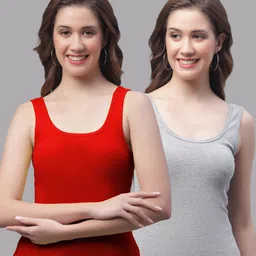 Friskers Pack Of 2 Rib Sleeveless Cotton Tank Tops-picture-20