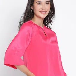 DRAAX Fashions Keyhole Neck Flared Sleeves Top image 3