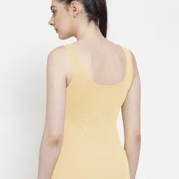 Friskers Women Pack Of 2 Beige & Blue Solid Tank Tops image 4