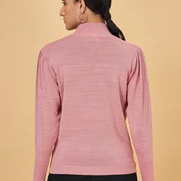 Annabelle by Pantaloons High Neck Puff Sleeved Top image 4