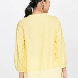 Global Desi Keyhole Neck Embroidered Top image 4