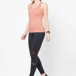 laasa  sports LAASA SPORTS Knitted Sleeveless Styled Back Training Tank Top image 5