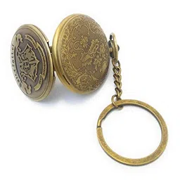 crazygol Harry Potter Metal Pocket Watch Keychain (Pack Of 1) Pocket Vintage Keychain/Clock For Gift, Analog, Unisex Adult, White image 3
