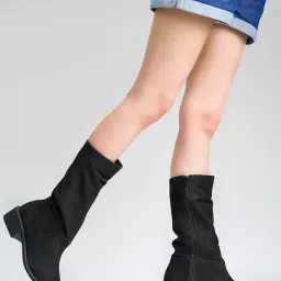HVNLY by Shoetopia Womens Black Casual Boots-picture-11