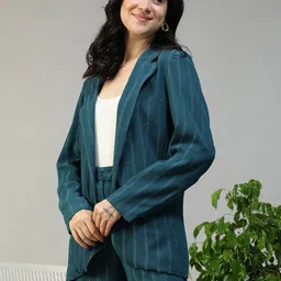 oxolloxo Women Solid Single Breasted Formal Blazer image 3