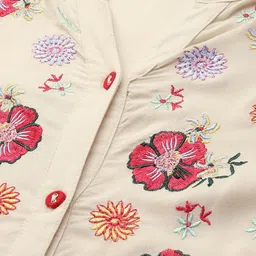 RANGMAYEE Floral Embroidered Pure Cotton A-Line Kurta image 2