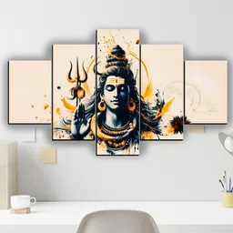 Sacred Shiva Digital Reprint Set (30x18 inches) Digital Reprint 18 inch x 30 inch Painting-image-9
