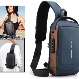 crzyde Blue Men & Women Shoulder Bag Anti-Theft Waterproof Crossbody Sling Bag-picture-26