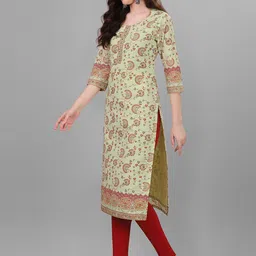 WEAVLLITE Ethnic Motifs Printed Pure Cotton Kurta image 3