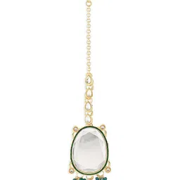 Zaveri Pearls Gold-Plated Kundan-Studded & Beaded Jewellery Set image 5