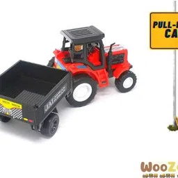 woozee TRACTOR TROLLEY Miniature Pull Back Tractor image 2