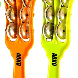 aoko 10 inch dafli with 2 kartal Traditional Indian Instrument for Bhajan Kirtan Kartal Instrument image 2