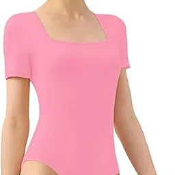daddy come WOMEN SWIMMING SUIT SOLD Solid Women Pink Swimsuit-picture-13