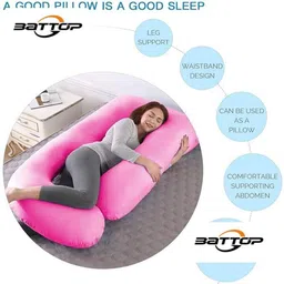 battop J SHAPE Microfibre Solid Pregnancy Pillow Pack of 1 image 3