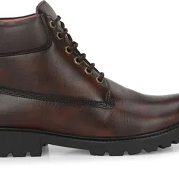 layasa Men's Synthetic Leather Casual Oxford Lace-up Ankle Dress Boots For Men image 4