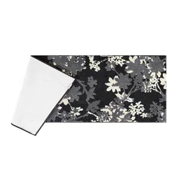 Black Floral Polyester AntiSkid Bathmat by Obsessions image 5
