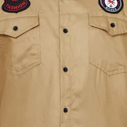 woxen Men Regular Fit Solid Spread Collar Casual Shirt image 3