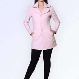 troo blue Women Solid Double Breasted Casual Blazer-picture-19