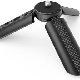 Zeitel Mini Tabletop Tripod Hand Grip with Folding Feet Compatible with DSLR Camera Tripod image 1