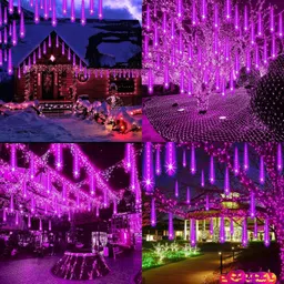 spark world 8 LEDs 0.3 m Pink Flickering Water Drop Rice Lights image 3