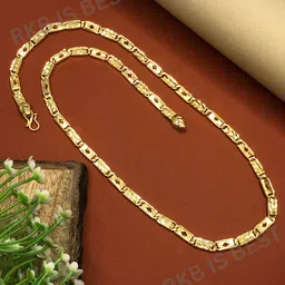 rkb sales 1 gm high quality gold plated men's chain Gold-plated Plated Alloy Chain image 3