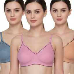 zainabel Pack of 3 Women Everyday Lightly Padded Bra-picture-48