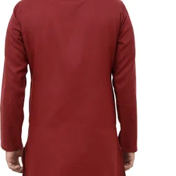tibra collection Men Embroidered Cotton Blend Straight Kurta image 2
