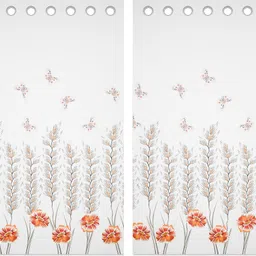 kuber industries 225 cm (7 ft) Door Polyester Semi Transparent Curtain (Pack Of 2) image 2