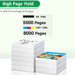 tequo 003 Refill Ink for Ep L3110,L3115,L3116,L3150,L1110, Printer Black + Tri Color Combo Pack Ink Toner image 3