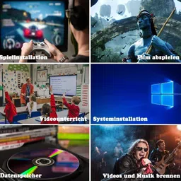 VOOCME DVD Drive USB 3.0 Type-C CD Burner Portable CD +/-RW Drive DVD Player for ROM External DVD Writer image 5