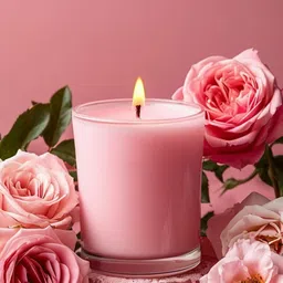 giftsera Pink Scented Candle for Bedroom, Spa & Romantic Gift Use Candle image 1