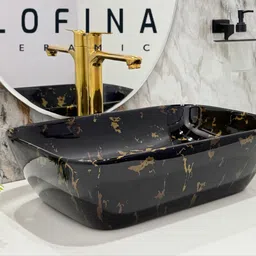 lofina ceramic Premium Ceramic BASIN Which Gives Look To your Home Table Top Wash Basin AI1015 DESIGNER COUNTER WASH BASIN GLOSSY finish Table Top Basin image 2