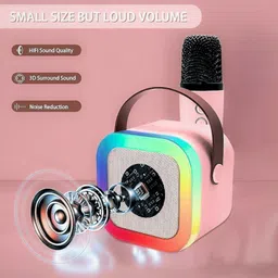 Raptor Karaoke Speaker K12: Party POP Wireless Bluetooth Speaker with Mic, RGB 664 10 W Bluetooth Home Audio Speaker image 3