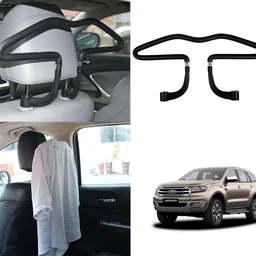 oshotto Stainless Steel Car Coat Hanger For Ford Endeavour - Black Car Coat Hanger image 1