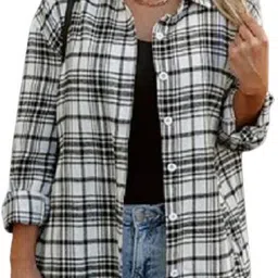 aasr Women Regular Fit Checkered Spread Collar Casual Shirt-picture-15