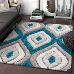 shag weaving Multicolor Polyester Carpet image 1