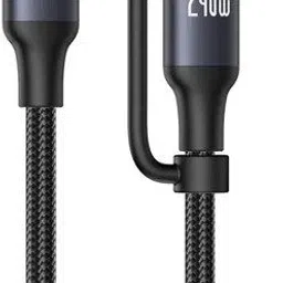 JTP 2-in-1 Cable 2 m 240W USB Type-C Dual Charging Cable,Braided Cable compatible with M-Safe 3, Aluminum Shell, Fast Charging Data Transfer Cable for Macbook-picture-32