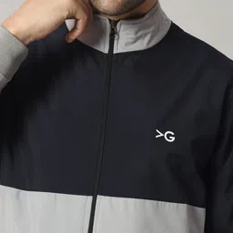 Yung Gun Mens Lightweight Sporty Striped Windcheater Jacket Striped Men Wind Cheater image 4