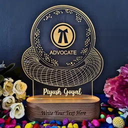shayona Personalized Advocate logo with name and Degree Acrylic 3D Illusion Table Lamp-picture-13