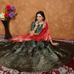 a to z cart Self Design Semi Stitched Lehenga Choli image 4