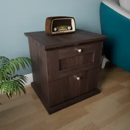 direct factory to home private limited (df2h) Taro Engineered Wood Bedside Table In Walnut Finish-picture-38