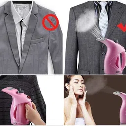 himannhome 2 in 1 Handheld Garment & Facial Steamer Electric Steamer For Clothes Portable Handheld Fabric Steamer image 5