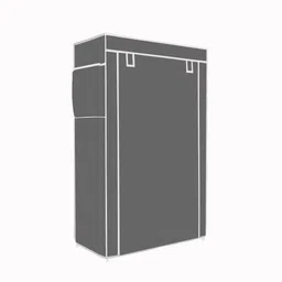 beeyzell 6 Shelf Foldable Collapsible Wardrobe Storage Organizer Almirah Cloth Rack PVC Collapsible Wardrobe image 4