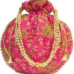houseofcommon Women Pink Potli-picture-34