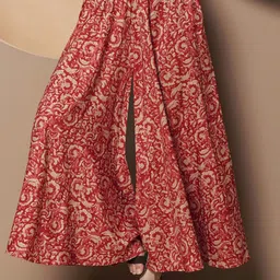 lookshine Women Flared Red Polyester Trousers-picture-13