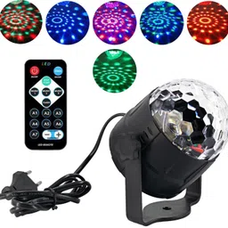 moozmob RGB DISCO Projection Light with 7 Functional Modes Party DJ Light for Birthday Disco Ball Set-picture-13