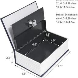 worldwise Dictionary Book Hidden Safe Jewelry Box/Cash Locker for Home, Medium,Safe Locker Safe Locker image 3